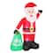 8ft. Inflatable Christmas Santa with Warm White LED Lights